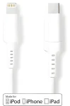 Nedis Lightning kábel 2 m biela / Dátový kábel / USB-C (M) - Lightning 8-pin (M) / 480 Mbps (CCGW39650WT20)