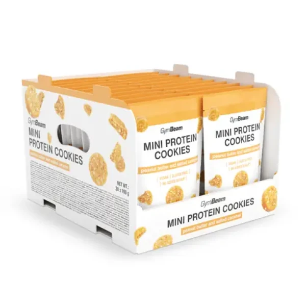 Mini Protein Cookies - GymBeam (peanut butter salted caramel, 20 x 100 g) (99979-4-20x100g-peanutbuttersaltedcarame)