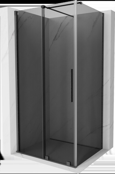 MEXEN/S - Velár sprchovací kút, posuvné dvere 90 x 100, grafit, grafit kartáčovaná 871-090-100-41-66