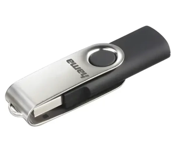 HAMA Rotate čierna/strieborná / Flash disk / USB 2.0 / 32 GB / 10 MB/s