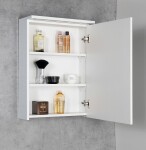 AQUALINE - KAWA STRIP Galérka s LED osvetlením 50x70x22cm, biela WGL50S