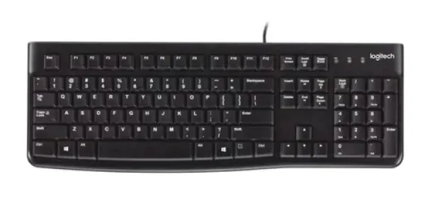Logitech K120 US čierna / klávesnica / drôtová / USB kábel (920-002508)