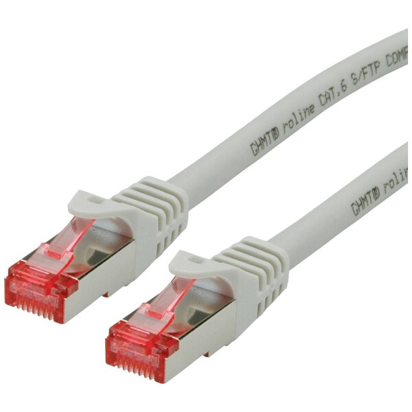 Roline 21.15.2604 RJ45 sieťové káble, prepojovacie káble CAT 6 S/FTP 1.50 m sivá dvojžilový tienený, bez halogénov, samozhášavý 1 ks; 21.15.2604