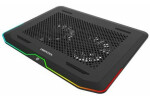 DEEPCOOL N80 RGB čierna / chladiaca podložka pod notebook / do 17 / 2x 140mm / 2x USB (DP-N222-N80RGB)