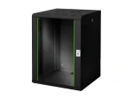 Digitus Unique DN-19 16U-6/6-SW čierna / Nástenný rozvádzač / 16U / 60x82x60 cm / nosnosť 100 kg (DN-19 16U-6/6-SW)