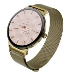 Garett Verona 2 zlatá / Chytré hodinky / AMOLED / Bluetooth hovory / IP68 / MESH remienok (VERONA_2_MESH_GLD)