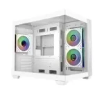 Cooler Master Elite 481 Wood biela / PC skriňa / Mid Tower / ATX / 2x USB-A 3.0 / 1x USB-C 3.2 Gen2x2 / 3x 120mm ARGB (E481-WHNN-S00)