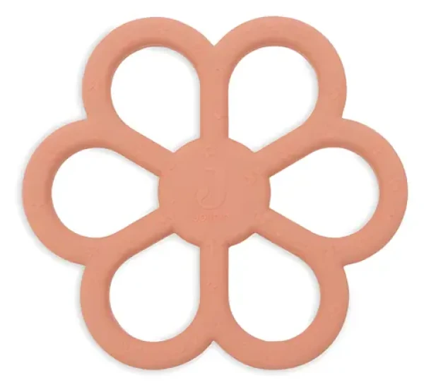 Jollein Flower Coral Rose / Hryzátko / silikón / BPA free / od narodenia (101-007-68184)