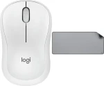 Logitech M240 Silent biela + Studio Series Mid Grey / Sada bezdrôtová myš a podložka / optická / 4000 DPI / USB prijímač
