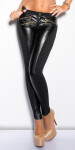 Sexy KouCla Treggings in leather look application black