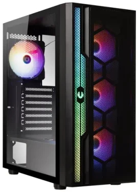 Bitfenix Apollo čierna / Skriňa / ATX / 3x USB 3.0 + USB 2.0 / 4X 120mm FRGB fan / tvrdené sklo / bez zdroja (BFC-APL-300-KKGXP-4F)