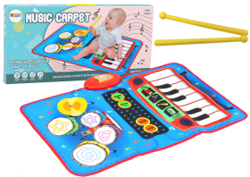 Mamido Hudobná hracia podložka 2v1 Interaktívne bicie a klavír s paličkami