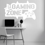 Veselá Stena Samolepka Gaming zone Farba: fialová, Veľkosť: 60 x 36 cm