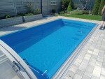 Alukov Prestrešenie AZURE FLAT KOMPAKT pre bazén Compasspools Classic 62, vnútorný rozmer prekrytia: 3,25 m x 6,42 m