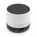 Esperanza EP115W RITMO biela / Bluetooth reproduktor / 3W / 5V / 300mAh / BT 2.1 + EDR / FM-rádio / Mini USB / microSD (EP115W - 5901299909195)