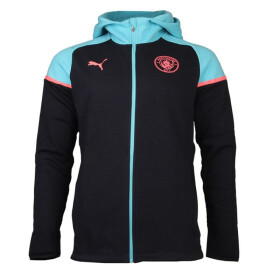 Pánska mikina Manchester City Casuals Hooded JKT M 772904 03 tm.modrá / sv.modrá - Puma L