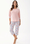 Dámske pyžamo Luna 343 3/4 M-2XL modrý losos M
