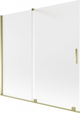 MEXEN/S - Velar dvojkrídlová posuvná vaňová zástena 170 x 150, dekor, zlatá 896-170-000-31-50