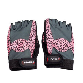 Gymnastické rukavice Pink/Gray W HMS RST03 r.S ženy NEPLATÍ