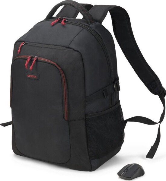 DICOTA Backpack Gain Wireless Mouse Kit čierna / batoh pre notebook / až 15.6 / vrátane bezdrôtovej myši (D31719)