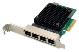 Digitus DN-10136 / Sieťový adaptér / PCIe x4 / 4X RJ-45 / 2,5 Gbit/s / RTL8125B (DN-10136)