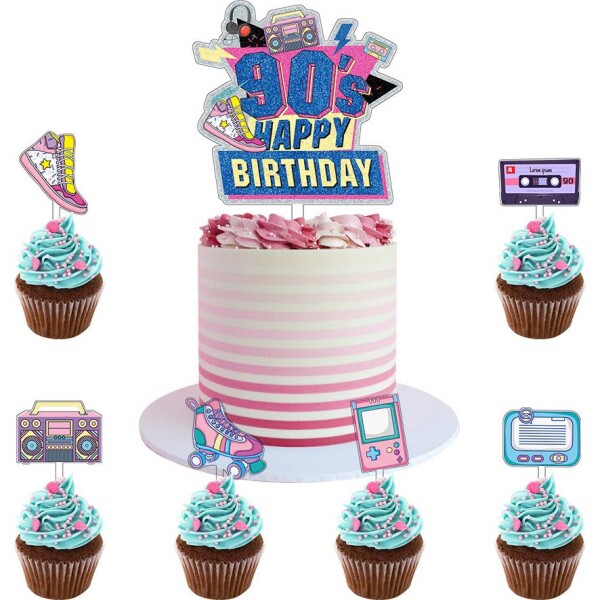 Zápich do torty 90. roky 7 ks - Cakesicq - Cakesicq