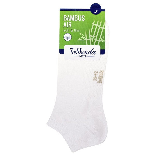 Krátke pánske bambusové ponožky BAMBUS AIR IN-SHOE SOCKS Bellinda biela