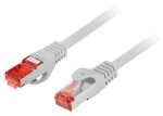Lanberg CAT6 S/FTP 1m šedá / Patch kábel / LSZH / CU / Fluke Passed (PCF6-10CU-0100-S)