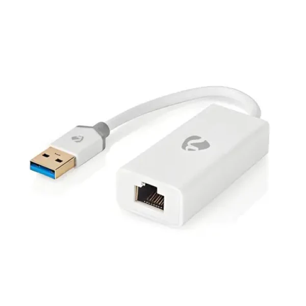 Nedis adaptér USB-A - RJ45 biely / Adaptér / USB 3.2 Gen 1 / 1 Gbps / 0,20 m (CCBW61950WT02)