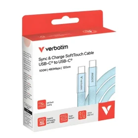 Verbatim 30276 SoftTouch USB-C kábel 1.2m modrá / USB-C(M) / USB-C(M) / 100 W / PD 3.0 (30276)