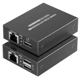 PremiumCord HDMI KVM extender / Extender / 4K 30 Hz do 40 m / Full HD do 70 m / USB / Cat5e-6-7 (khext70-8)