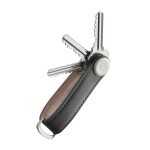 Kľúčenka Orbitkey Leather Charcoal with Grey Stitching
