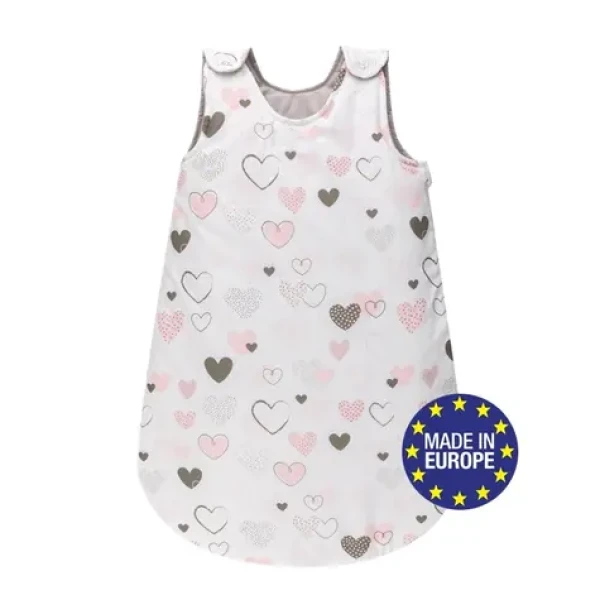 Bomimi Spací vak 75cm / 3-12m, SRDIEČKA šedá (BO2314GRY034)