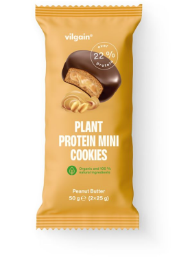Vilgain Plant Protein Mini Cookies BIO – arašidové maslo 50 g (2 x 25 g)