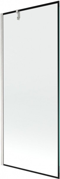 MEXEN/S - Next vaňová zástena FIX 80 x 150, čierna vzor, nikel kartáčovaná 895-080-000-00-70-97