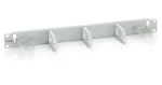 Equip 19" sivá / Vyväzovací panel / 1U / 5x plastová úchytka (327312)