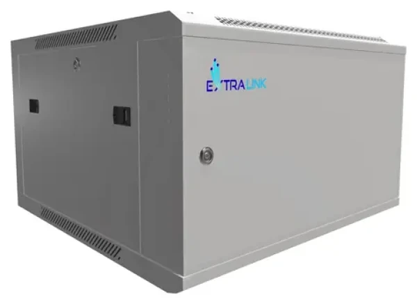 Extralink Nástenný rozvádzač 6U 600x600 sivá / Rozvádzač / Celokovové dvere / Nosnosť 60 kg (EX.13001)