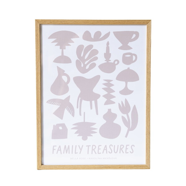 Bella Rose Plakát Family Treasures Beige / Cream 30 x 40 cm