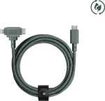 Native Union Belt Cable Duo USB-C - USB-C + Lightning 1.5m slate green (BELT-CCL-GRN-NP)