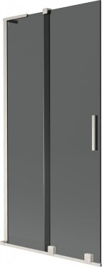 MEXEN/S - Velar L dvojkrídlová posuvná vaňová zástena 95 x 150, grafit, nikel kartáčovaný 896-095-003-41-97