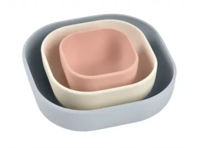 Beaba Misky silikónové 3 ks Velvet Grey (913568BB)