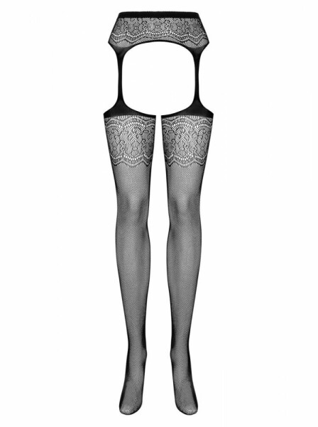 Podvazkový pás s punčochy model 20900877 - Obsessive Velikost: XL/XXL, Barvy: černá