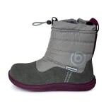 Detská zimná barefoot obuv s membránou Bugga RUBA Grey B00197-09 - 27
