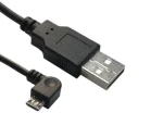 MicroConnect kábel USB2.0 A (M) - microUSB B (M) zahnutý 90 ° 1.8m čierna / 480Mbit/s (USBABMICRO18ANG)