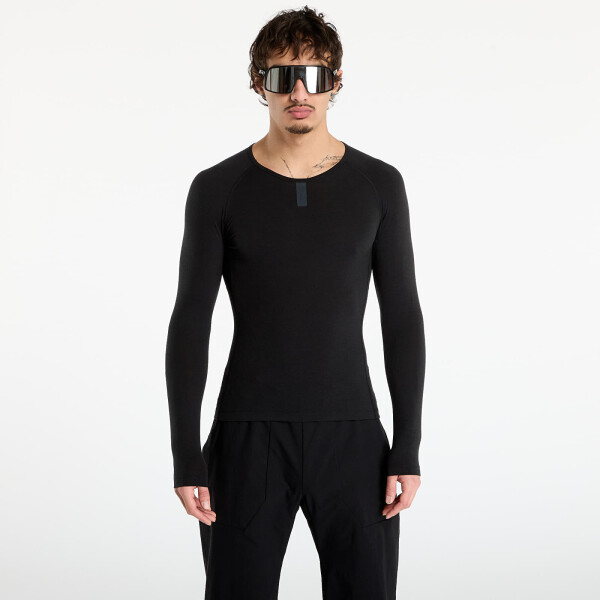 Tričko Rapha Men's Long Sleeve Merino Base Layer Black L
