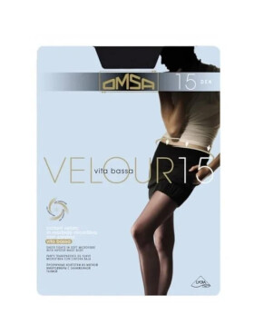 Dámske velúrové pančuchy 15 den - Omsa S-2 natural