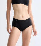 SLOGGI - midi nohavičky 24/7 Cotton Lace: mäkká bavlna a jemná čipka Sloggi BLACK 44