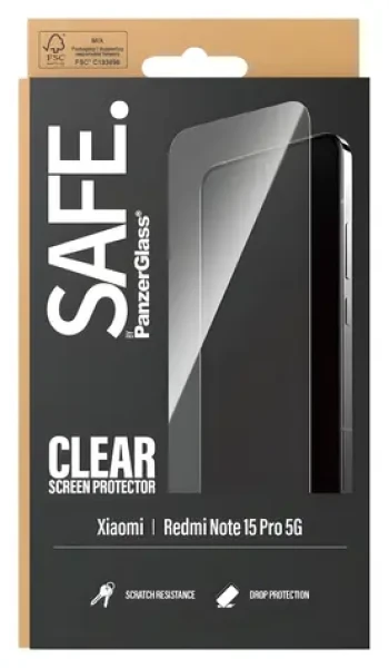 PanzerGlass SAFE UWF čierna / Tvrdené sklo / pre XIAOMI Redmi Note 15 Pre 5G / Plne nalepovacie
