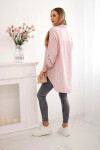 Bavlnená mušelínová košeľa nadrozmernej veľkosti 65622 Powder Pink - Kesi UNI