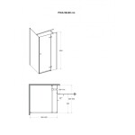 BESCO - Štvorcový sprchovací kút PIXA - Smer zatvárania - Ľavé (SX) BCPIXA90CTVEL